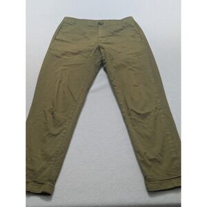 Bonobos Men's Pants Brushed Green Elastic & Drawstring Fly Front Size XS Short‎